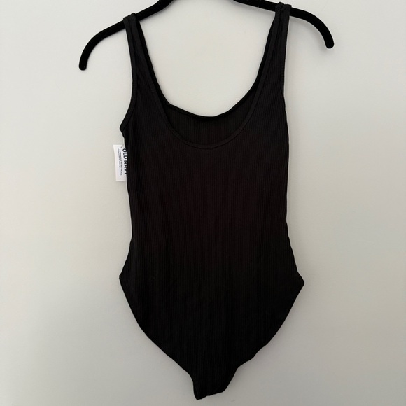 Old Navy Black Ribbed Bodysuit NWT - Picture 2 of 2